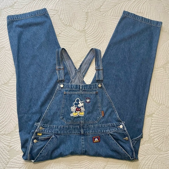 Disney Denim - Vintage Ladies Disney Mickey Overalls Size XL